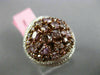 ESTATE LARGE 3.17CT PINK & WHITE DIAMOND 18K TWO TONE GOLD MULTI SHAPE OVAL RING