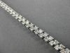 ESTATE WIDE 4.65CT ROUND DIAMOND 14K WHITE GOLD TWO ROW CLASSIC BRACELET AMAZING