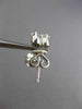 ANTIQUE .64CT DIAMOND 18KT WHITE GOLD CLASSIC SOLITAIRE HANGING EARRINGS #11366
