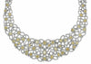 EXTRA LARGE 41.31T WHITE & FANCY YELLOW DIAMOND 18K 2 TONE GOLD FLOWER NECKLACE