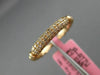 ESTATE .31CT DIAMOND 14KT ROSE GOLD 3D MULTI ROW BEADED WEDDING ANNIVERSARY RING