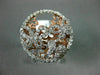 ESTATE LARGE 1.0CT DIAMOND 14KT WHITE & ROSE GOLD MULTI BUTTERFLY CIRCULAR RING