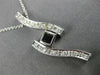 ESTATE LARGE .55CT DIAMOND & AAA SAPPHIRE 14KT WHITE GOLD ETOILE PENDANT #22999