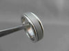 ESTATE 14KT WHITE GOLD MATTE & SHINY WEDDING ANNIVERSARY BAND RING 6mm #23155