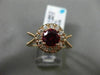 ESTATE WIDE 1.40CTW DIAMOND & AAA RUBY 14KT ROSE GOLD HALO CLASSIC INFINITY RING