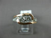 ESTATE .80CT DIAMOND 14KT WHITE & ROSE GOLD 3D TWO STONE LOVE KNOT PROMISE RING