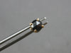 ESTATE 1.06CT BLACK DIAMOND 14KT ROSE GOLD 3D CLASSIC ROUND SCREWBACK EARRINGS