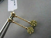 ESTATE ROUND .66CT FANCY YELLOW DIAMOND DROP 14KT YELLOW GOLD EARRINGS