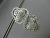 ESTATE LARGE 2.50CT DIAMOND 14K WHITE GOLD DOUBLE HEARTED INFINITY HALO EARRINGS