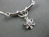 ESTATE .10CT DIAMOND PLATINUM SOLITAIRE DROP FLOWER NECKLACE BEAUTIFUL!! #9487