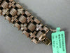 ESTATE WIDE & LONG 1.10CT DIAMOND 18K BROWN GOLD HANDCRAFTED MULTI LINK BRACELET