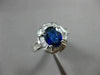 ESTATE WIDE 2.32CT DIAMOND & SAPPHIRE 18K WHITE GOLD 3D FILIGREE ENGAGEMENT RING