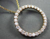 ESTATE LARGE 1.65CT DIAMOND 14K ROSE GOLD CIRCLE OF LIFE PENDANT SIMPLY STUNNING