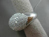 ESTATE MASSIVE 7.89CT DIAMOND 18KT WHITE GOLD MULTI ROW PAVE DOME SHAPE FUN RING