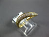 ESTATE .26CT DIAMOND 18KT YELLOW GOLD 3D TWO ROW PAVE CLASSIC WAVE FUN RING