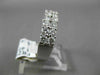 WIDE 1.40CT DIAMOND 18KT WHITE GOLD 3D DOUBLE ROW SEMI ETERNITY ANNIVERSARY RING