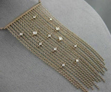 ESTATE LARGE .53CT DIAMOND 14KT ROSE GOLD 3D CHANDELIER BY THE YARD FUN NECKLACE