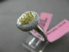 ESTATE WIDE .85CT DIAMOND 18KT WHITE & YELLOW GOLD SQUARE HEXAGON CLUSTER RING