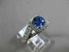ESTATE 1.56CT DIAMOND & AAA SAPPHIRE 14K WHITE GOLD SQUARE HALO ENGAGEMENT RING