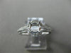 ESTATE .44CT DIAMOND 18KT WHITE GOLD 3D FLOWER HALO SEMI MOUNT ENGAGEMENT RING