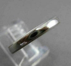 ESTATE 14KT WHITE GOLD MILGRAIN CLASSIC WEDDING ANNIVERSARY BAND RING 3mm #23246