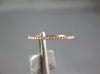 ESTATE .11CT DIAMOND 18K ROSE GOLD ROUND 1mm ETERNITY STACKABLE ANNIVERSARY RING