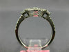 ESTATE .86CT DIAMOND 18KT WHITE GOLD 3D ROUND & PRINCESS FLOWER HALO LOVE RING