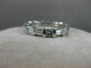 ANTIQUE PLATINUM 1.06CTW ROUND BAGUETTE DIAMOND ETERNITY ANNIVERSARY RING #20014