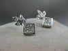 ESTATE 1.02CTW PRINCESS DIAMOND 14K WHITE GOLD HANGING EARRINGS F/G VVS/VS #3553