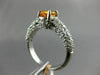 ESTATE 2CT DIAMOND & AAA YELLOW SAPPHIRE 14KT WHITE GOLD 3D OVAL ENGAGEMENT RING