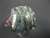 LARGE 2.55CT DIAMOND 18K WHITE GOLD 3D ROUND & BAGUETTE HERSHEY CRISS CROSS RING
