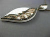 ESTATE 1.28CT BLACK DIAMOND & WHITE AGATE 14K ROSE GOLD MULTI HEART LEAF PENDANT