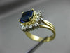ESTATE WIDE 4.08CT DIAMOND & AAA SAPPHIRE 18K 2 TONE GOLD ENGAGEMENT RING #20600