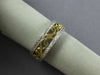 ESTATE WIDE PLATINUM & 18KT YELLOW GOLD 3D OPEN FILIGREE ANNIVERSARY RING #26410