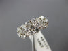 ESTATE LARGE 1.76CT DIAMOND 14K WHITE GOLD THREE FLOWER ANNIVERSARY RING #21177