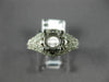 ANTIQUE WIDE .35CT DIAMOND 14KT WHITE GOLD 3D SEMI MOUNT ENGAGEMENT RING #15755