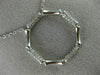 ESTATE LARGE .47CT DIAMOND 18KT WHITE GOLD 3D BAMBOO CIRCLE OF LIFE FUN NECKLACE