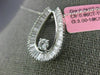 ESTATE 1.10CT DIAMOND 18KT WHITE GOLD ROUND & BAGUETTE HORSE SHOE LUCKY PENDANT