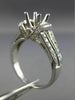 ESTATE .50CT ROUND DIAMOND 14KT WHITE GOLD 3D 4 PRONG SEMI MOUNT ENGAGEMENT RING