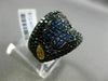 ESTATE 2.85CT BLACK DIAMOND & AAA MULTI COLOR SAPPHIRE 18KT GOLD BUTTERFLY RING