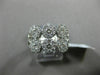 ESTATE WIDE 1.24CT DIAMOND 18KT WHITE GOLD 3D MULTI FLOWER FILIGREE FUN RING VVS