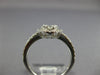 ESTATE .60CT DIAMOND 18KT WHITE GOLD CLUSTER SQUARE GEOMETRICAL FRIENDSHIP RING