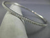 ESTATE .85CT ROUND DIAMOND 18KT WHITE GOLD CLASSIC SEMI ETERNITY BANGLE BRACELET