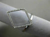 ESTATE LARGE .18CT DIAMOND 14KT WHITE GOLD OPEN DIAMOND SHAPE HALO CLASSIC RING