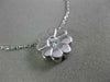 ESTATE .17CT DIAMOND 18KT WHITE GOLD 3D CLASSIC FLOWER SOLITAIRE PENDANT #23001