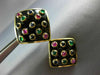 EXTRA LARGE DAVID WEBB 5.20CT MULTI GEM 18KT YELLOW GOLD HANGING EARRINGS #26673