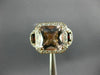 LARGE 4.82CT DIAMOND AAA MORGANITE & GARNET 14K ROSE 3D 3 STONE ENGAGEMENT RING