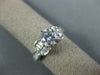 ESTATE 1.89CT DIAMOND 18KT WHITE GOLD 3D ROUND & BAGUETTE ENGAGEMENT RING #1835