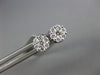 ESTATE SMALL .38CT DIAMOND 18KT WHITE GOLD ROUND CLUSTER CLASSIC STUD EARRINGS