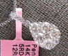 LARGE 1.02CT DIAMOND 14KT WHITE 3D GOLD INVISIBLE PEAR SHAPE TEAR DROP PENDANT